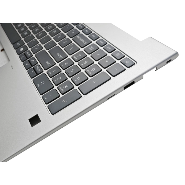Carcasa superioara cu tastatura palmrest Laptop, HP, ProBook 4 G1i 16, iluminata, argintie, layout US