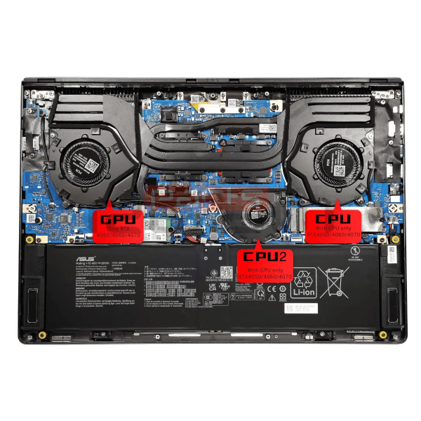 Cooler termic compatibil Laptop, Asus, 13NR0IS0M04011, DFS5L22H05B85J-FSFM, DQ5D575A001 3B, 5V, 0.8A, Thermal