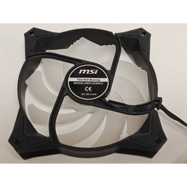 Cooler RGB pentru calculator Desktop PC, MSI, APA1225M12, 120x120x25mm, 500-2500 RPM, 12V, 0.35A