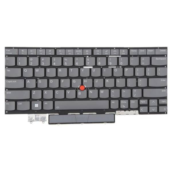 Tastatura Laptop, Lenovo, ThinkPad X1 Yoga 6th Type 20XY, 20Y0, iluminata, gri, layout US