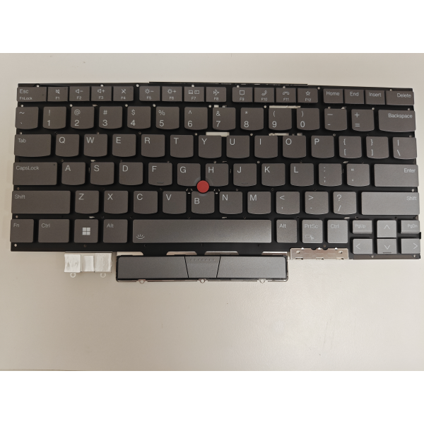 Tastatura Laptop, Lenovo, ThinkPad X1 Yoga 8th Type 21HQ, 21HR, iluminata, gri, layout US
