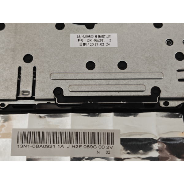 Carcasa superioara cu tastatura palmrest Laptop Gaming, Asus, ROG FX53V, FX53VE, FX53VD, 90NB0DX1-R30IT0, 13N1-0BA0921, 13N1-0BA0F11, GL553VE-1A, iluminata, RGB, layout IT (italiana)
