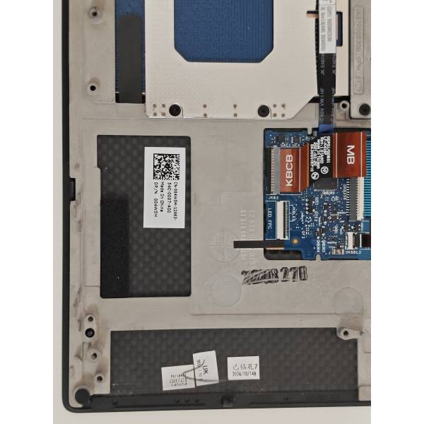Carcasa superioara cu tastatura palmrest Laptop, Dell, XPS 15 9500, P91F, P91F002, TJP2V, 0TJP2V, 04W5M, 004W5M, AQ3RH000112, FR24081681, iluminata, neagra, layout UK