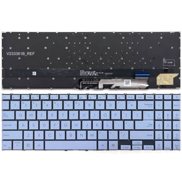 Tastatura Laptop, Asus, VivoBook S15 S5507Q, S5507QA, iluminata, Mist Blue, layout US