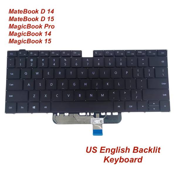 Tastatura Laptop, Huawei, Magicbook PRO 16 HBB-WAE9PHNL, iluminata, neagra, layout US