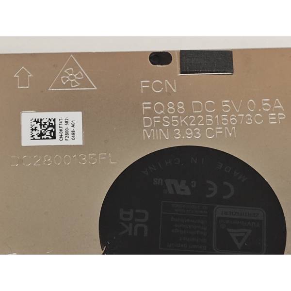 Cooler Laptop, Dell, Latitude 5440, P165G, P165G001, (an 2023), 0KF74T, KF74T, EG50060S1-C650-S9A, DC2800135SL, DFS5K22B15673C-FQ88, DC2800135FL, 5V, 0.5A
