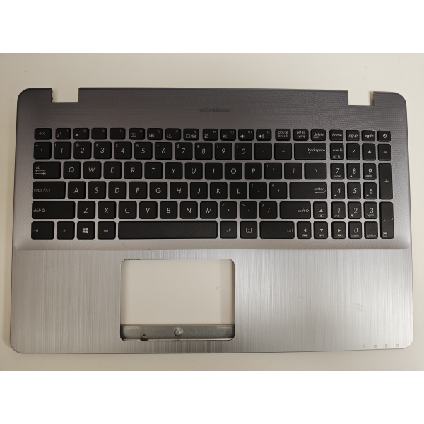 Carcasa superioara cu tastatura palmrest Laptop, Asus, VivoBook 15 X542U, X542UA, X542UAP, X542UAR, X542UF, X542UQ, X542UN, 90NB0F22-R30US0, 13NB0FD2AP0201, X542UA-1B, albastru argintiu, layout US