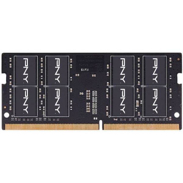 Memorie Ram Laptop PNY, 16GB, DDR4, 2Rx8, PC4-2666V, 2666Mhz, MN16GSD42666-SB, PC4-21300, CL19, 1.2V, non-ECC, sodimm, 260 pini