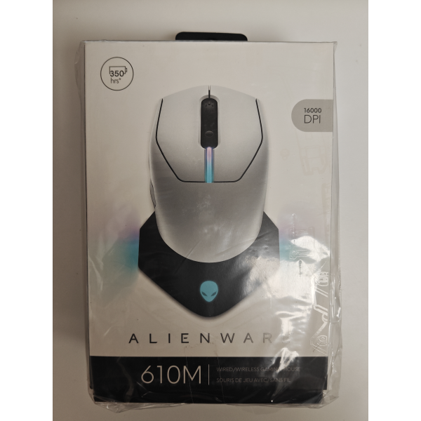 Mouse Gaming Dell, Alienware AW610M, Dual Mode, 16000 DPI, 0R0XJX, AW610M-W-DAEM, Wireless, Gri inchis, Laptop/Desktop