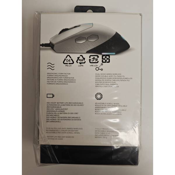 Mouse Gaming Dell, Alienware AW610M, Dual Mode, 16000 DPI, 0R0XJX, AW610M-W-DAEM, Wireless, Gri inchis, Laptop/Desktop