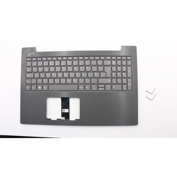 Carcasa superioara cu tastatura palmrest Laptop, Lenovo, IdeaPad V330-15ISK Type 81AW, 5CB0R28201, 460.00B09.004, Iron Grey, layout UK