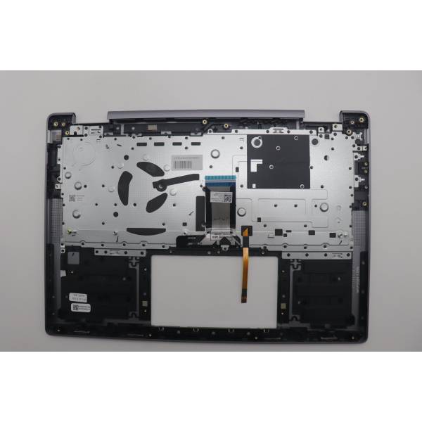 Carcasa superioara cu tastatura palmrest Laptop 2-in-1, Lenovo, Yoga 7 14AHP9 Type 83DK, 5CB1N96901, 5CB1N96954, HQ25202001C50, HQ26901001ES0, iluminata, Artic Grey, layout US