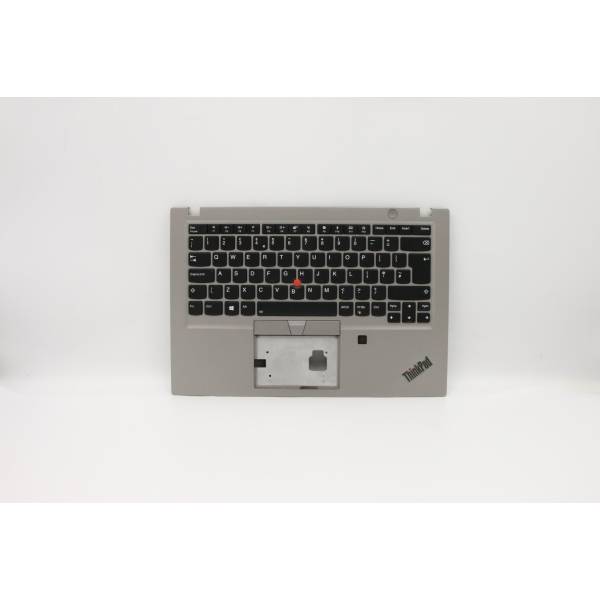 Carcasa superioara cu tastatura palmrest Laptop, Lenovo, ThinkPad T490S Type 80NX, 80NY, 02HM379, 02HM415, AM1BR000510, iluminata, layout UK