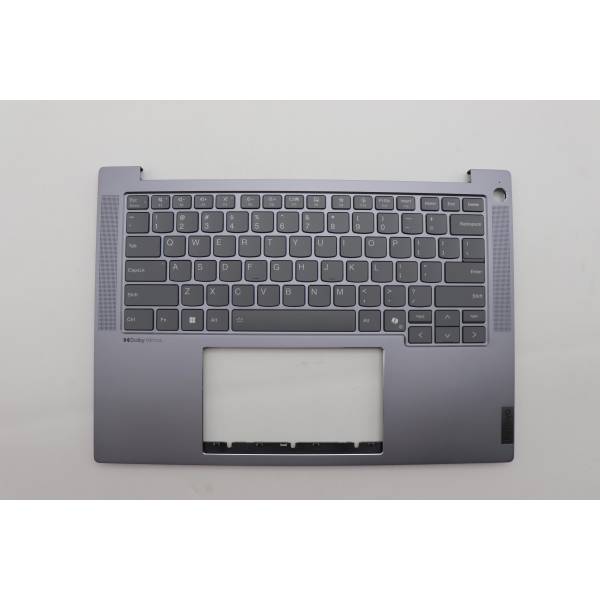 Carcasa superioara cu tastatura palmrest Laptop, Lenovo, ThinkBook 14 G6+ IMH Type 21LD, 5CB1N60809, 5CB1P74746, AMB29000231, AMB29000300, iluminata, Luna Grey, layout us