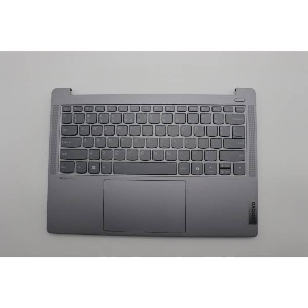 Carcasa superioara cu tastatura palmrest Laptop, Lenovo, IdeaPad Pro 5 14IMH9 Type 83D2, 5CB1P31558, HQ25202000660, HQ258060004C0, NB6766B, iluminata, Artic Grey, layout US