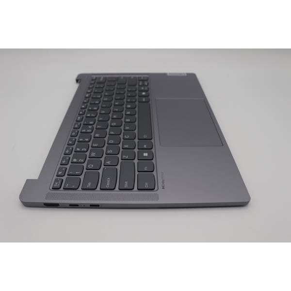 Carcasa superioara cu tastatura palmrest Laptop, Lenovo, IdeaPad Pro 5 14IMH9 Type 83D2, 5CB1P31558, HQ25202000660, HQ258060004C0, NB6766B, iluminata, Artic Grey, layout US