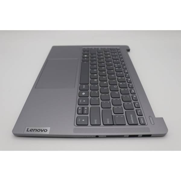 Carcasa superioara cu tastatura palmrest Laptop, Lenovo, IdeaPad Pro 5 14IMH9 Type 83D2, 5CB1P31558, HQ25202000660, HQ258060004C0, NB6766B, iluminata, Artic Grey, layout US