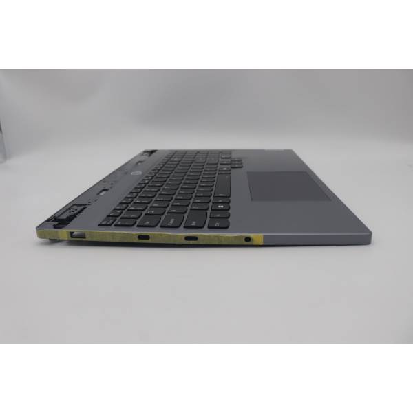 Carcasa superioara cu tastatura palmrest Laptop Gaming, Lenovo, Legion 5 16IRX9 Type 83DG, 5CB1P55134, 5CB1P55411, 5CB1M72407, AP925000401, AM925000200, iluminata, 4 pini, Luna Grey, layout US