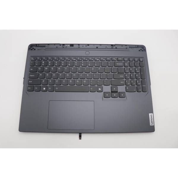 Carcasa superioara cu tastatura palmrest Laptop Gaming, Lenovo, Legion Pro 5 16IRX9 Type 83DF,  5CB1P50090, 5CB1P50091, 5CB1P50094, AP38U000100, 3421900179, iluminata, 4 pini, Onyx Grey, layout US