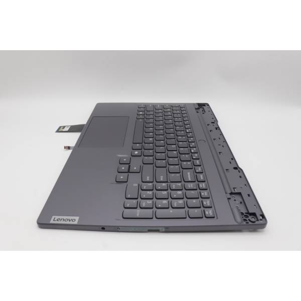 Carcasa superioara cu tastatura palmrest Laptop Gaming, Legion 5 15IRX9 Type 83JJ, 5CB1P73780, AP3J1000100, EL3JL100400, 3422118179, iluminata, 4 pini, Storm Grey, layout US