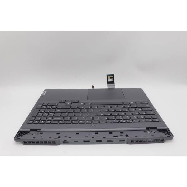 Carcasa superioara cu tastatura palmrest Laptop Gaming, Legion 5 15IRX9 Type 83JJ, 5CB1P73780, AP3J1000100, EL3JL100400, 3422118179, iluminata, 4 pini, Storm Grey, layout US