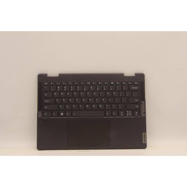 Carcasa superioara cu tastatura palmrest Laptop, Lenovo, Yoga 7 14IAL7 Type 82QE, 82VD, 5CB1J11140, AM2LK000500,17303678, iluminata, Storm Grey, layout US
