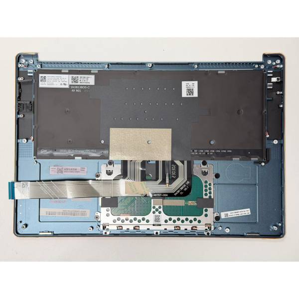 Carcasa superioara cu tastatura palmrest Laptop, Lenovo, Yoga Slim 7 14APU8 Type 83AA, 5CB1L80590, AM317000120, 18911641, HQ254030002P7, iluminata, 4 pini, Blue, layout US