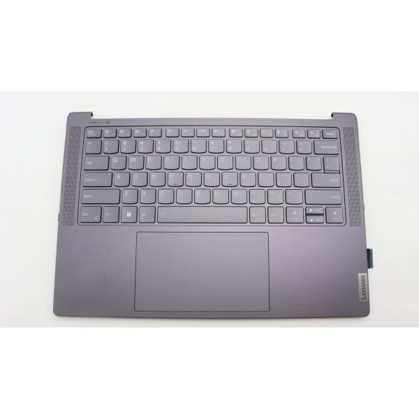 Carcasa superioara cu tastatura palmrest Laptop, Lenovo, Yoga Pro 9 14IRP8 Type 83BU, 83BV, 5CB1L49530, 5CB1L49556, AM2YE000500, 21894658, HQ210AJH7007 , iluminata, 4 pini, Dark Grey, layout US