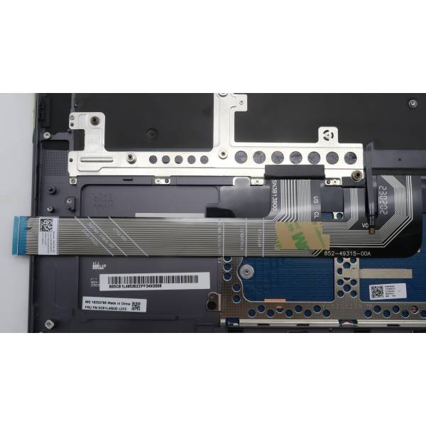 Carcasa superioara cu tastatura palmrest Laptop, Lenovo, Yoga Pro 9 14IRP8 Type 83BU, 83BV, 5CB1L49530, 5CB1L49556, AM2YE000500, 21894658, HQ210AJH7007 , iluminata, 4 pini, Dark Grey, layout US