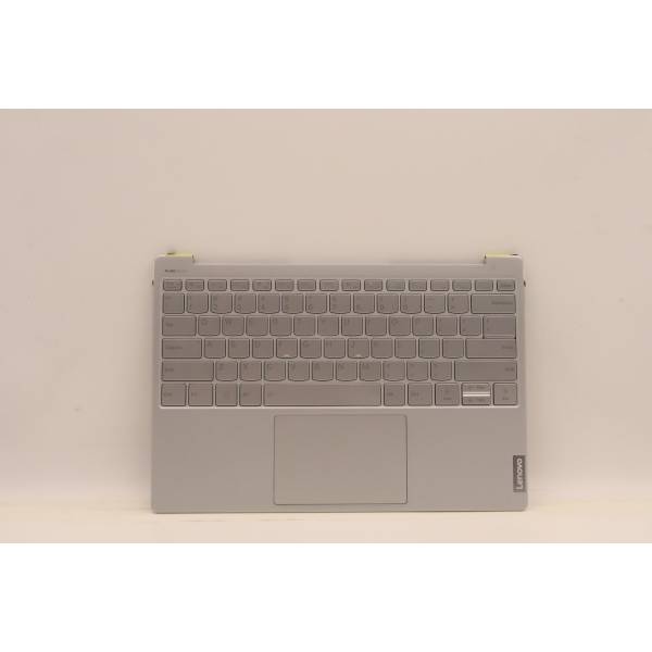 Carcasa superioara cu tastatura palmrest Laptop, Lenovo, Yoga Slim 7 Carbon 13IAP7 Type 82U9, 5CB1J31128, AM2KM000160, 18600572, iluminata, 4 pini, Cloud Grey, layout US