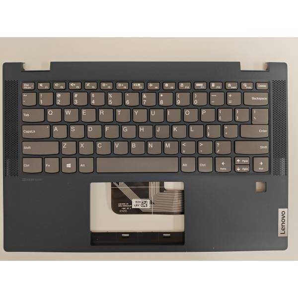 Carcasa superioara cu tastatura palmrest Laptop, Lenovo, IdeaPad Flex 5-14ITL05 Type 82HS, 82LT, 5CB1B36461, 460.0MD05.0001, Fingerprint, Abyss Blue, layout US, refurbished