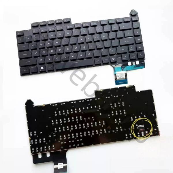Tastatura Laptop Gaming, Asus, ROG Strix G16 G635L, G635LR, G635LW, G635LX, iluminata, RGB Per Key, neagra, layout US