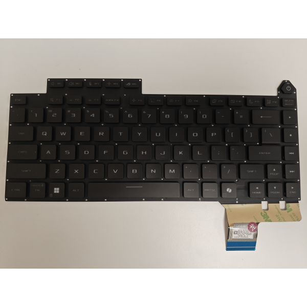 Tastatura Laptop Gaming, Asus, ROG Strix G16 G635L, G635LR, G635LW, G635LX, iluminata, RGB Per Key, neagra, layout US