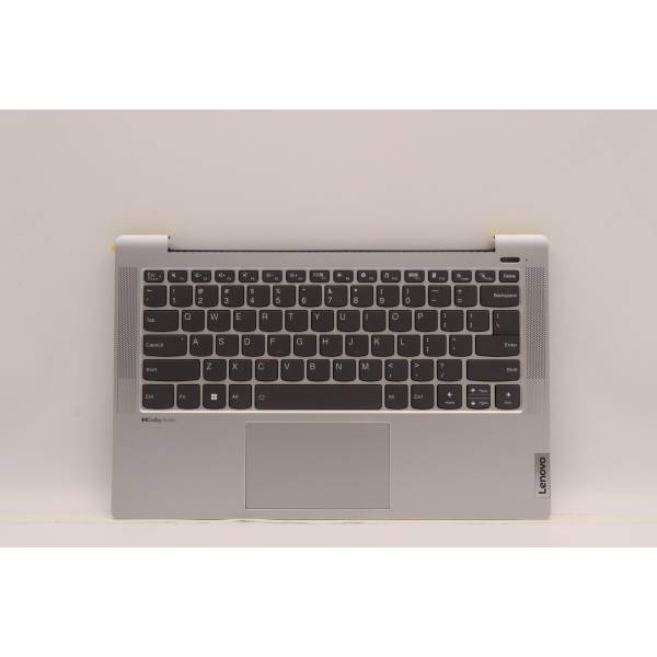 Carcasa superioara cu tastatura palmrest Laptop, Lenovo, IdeaPad 5 14ABA7 Type 82SE, 5CB1J08457, 5CB1J08488, AM3KI000140, PK37B01D700TIC, ET2UZ000100, ET2UZ000200, iluminata, 4 pini, Cloud Grey, layout US