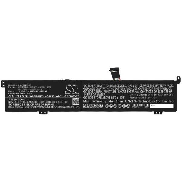 Baterie compatibila Laptop Gaming, Laptop, Lenovo, IdeaPad 3-15ARH05 Type 82EY, 5B10Z19322, 5B10Z19319, 5B10Z19320, CS-LVT152NB, L19M3PD9, L19D3PD9, L19M3PF7, 11.45V, 3900mAh, 44.46Wh