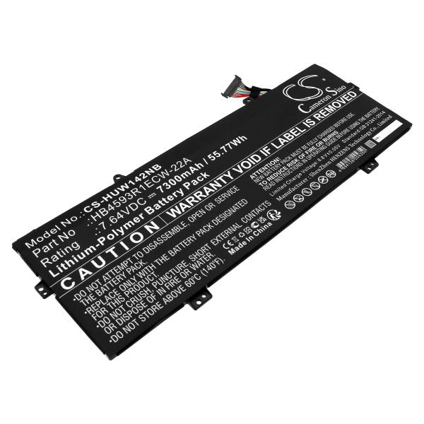 Baterie compatibila Laptop, Huawei, MateBook 14 2021, KLVD-WDH9, CS-HUW142NB, HB4593R1ECW-22A, 7.64V, 7300mAh, 55.77Wh, 12 pini