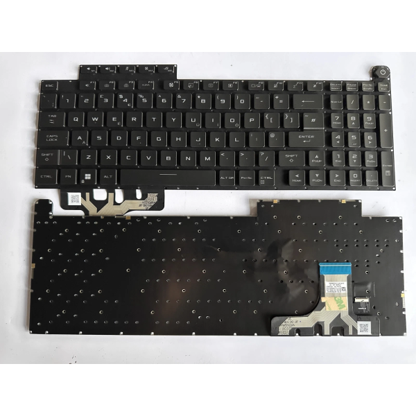 Tastatura Laptop Gaming, Asus, ROG Strix Scar 18 G834J, G834JY, G834JYR, G834JZ, G834JZR, iluminata, RGB Per Key, neagra, layout US