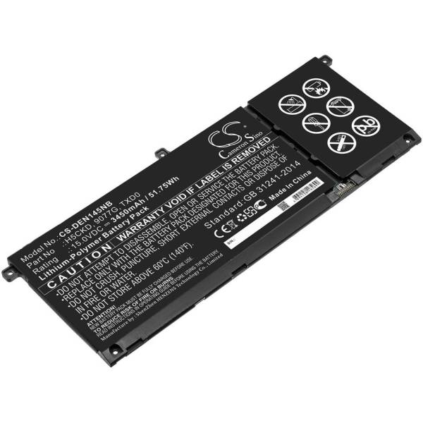 Baterie compatibila Laptop, Dell, CS-DEN145NB, H5CKD, 0H5CKD, 9077G, 09077G, TXD03, 0TXD03, 7T8CD, 07T8CD, 15V, 3450mAh, 51.75Wh