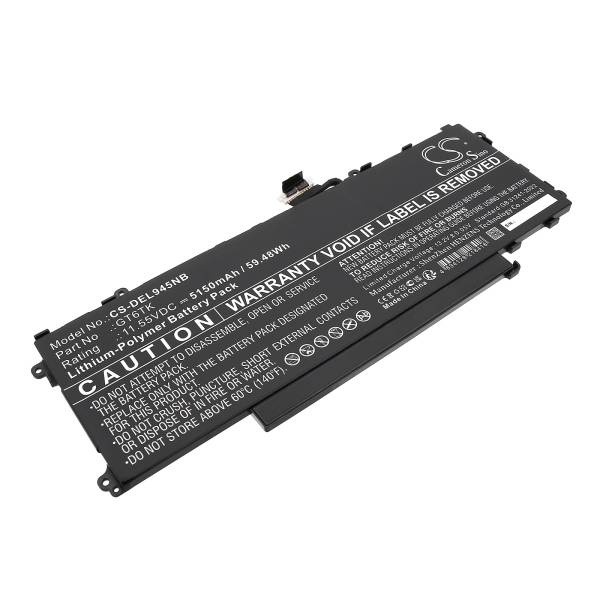 Baterie compatibila Laptop 2-in-1, Dell, Latitude 9440, P166G, P166G001, GT6TK, 0GT6TK, CS-DEL945NB, 11.55V, 5150mAh, 59.48Wh
