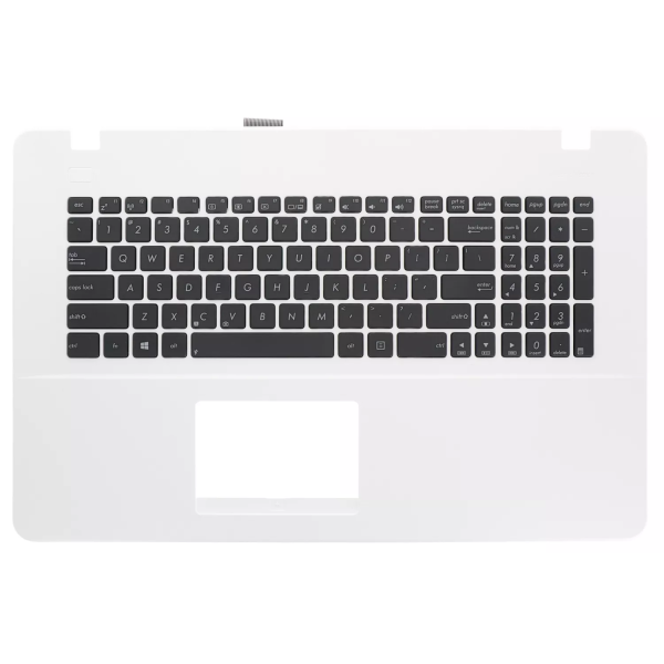 Carcasa superioara cu tastatura palmrest Laptop, Asus, X752Y, X752YI, 90NB04I2-R31US0, 13NB04I2P04011-1, alba, layout US