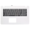 Carcasa superioara cu tastatura palmrest Laptop, Asus, X752Y, X752YI, 90NB04I2-R31US0, 13NB04I2P04011-1, alba, layout US