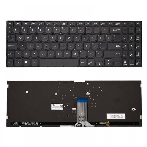 Tastatura Laptop, Asus, VivoBook S15 K530F, K530FN, iluminata, neagra, layout US