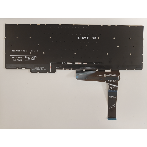 Tastatura Laptop, Lenovo, IdeaPad Pro 5 16ASP10 Type 83LS, iluminata, gri deschis, layout US