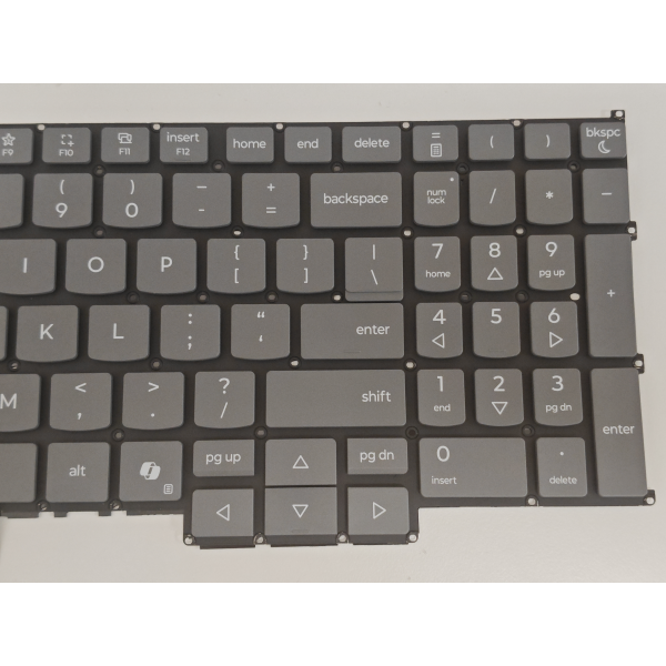 Tastatura Laptop, Lenovo, IdeaPad Pro 5 16ASP10 Type 83LS, iluminata, gri deschis, layout US