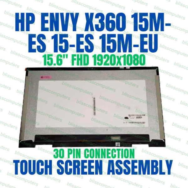 Ansamblu Display cu touchscreen Laptop, HP, Envy X360 15-ES, 15M-ES, 15T-ES, 15.6 inch, FHD, 1920x1080, 30 pini