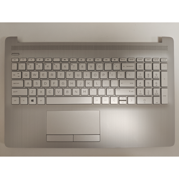 Carcasa superioara cu tastatura palmrest Laptop, HP, 15-DR, L32368-002, L33339-002, AP29M000A61, 7H2230, argintie, layout US