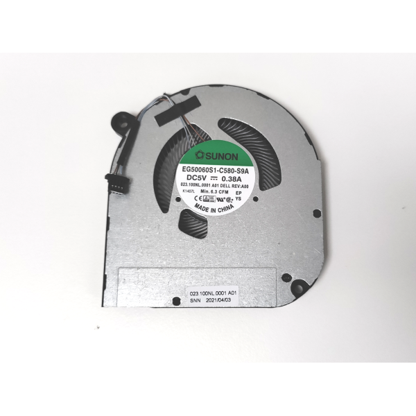 Cooler placa video Laptop, Dell, Inspiron 16 Plus 7610, P107F, P107F001, RTX 3060, 5CXK8, 05CXK8, EG50060S1-C580-S9A, 023.100NL.0001, BN6508S5H-000P, 023.100NL.0011, 5V, 0.38A, GPU