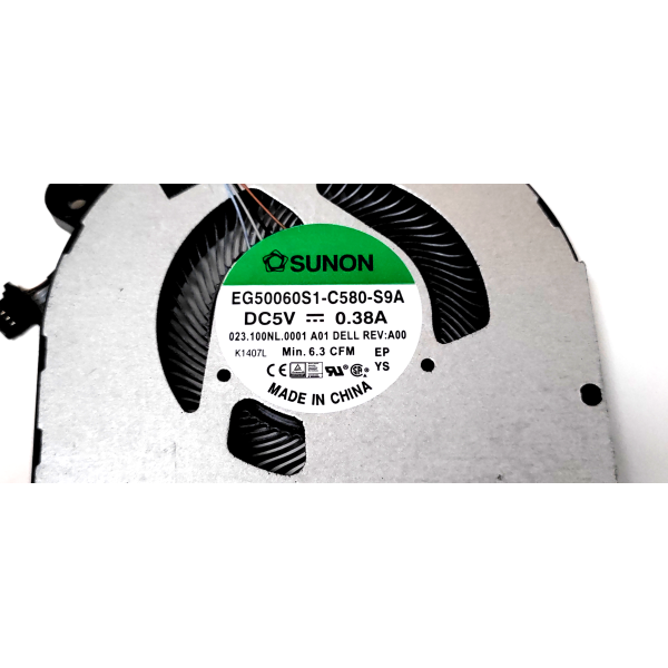Cooler placa video Laptop, Dell, Inspiron 16 Plus 7610, P107F, P107F001, RTX 3060, 5CXK8, 05CXK8, EG50060S1-C580-S9A, 023.100NL.0001, BN6508S5H-000P, 023.100NL.0011, 5V, 0.38A, GPU
