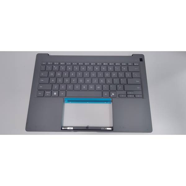 Carcasa superioara cu tastatura palmrest Laptop, ASUS, Zenbook A14 UX3407R, UX3407RA, 90NB1502-R31US4, 6053B2326601, iluminata, gri, layout US