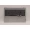 Carcasa superioara cu tastatura palmrest Laptop, Lenovo, IdeaPad 5 Pro 16ARH7 Type 82SN, 5CB1H95406, 5CB1H95432, HQ20721723000, HQ21840042000, iluminata, Cloud Grey, layout US